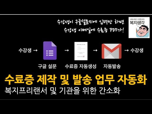 온라인강의 수료증 발급 자동화 시스템 만들기