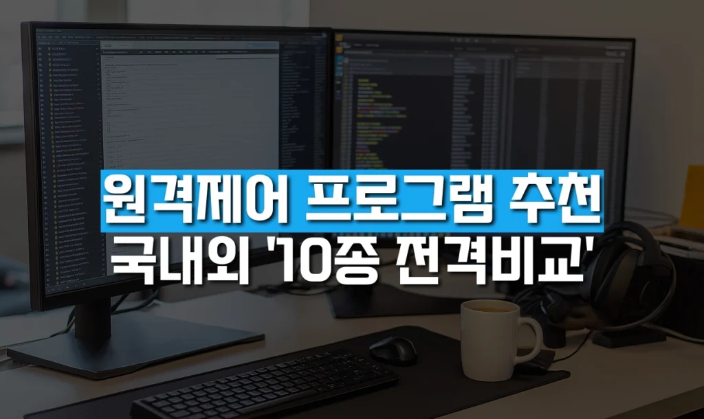 원격 제어 소프트웨어 비교: 팀뷰어 vs 애니데스크