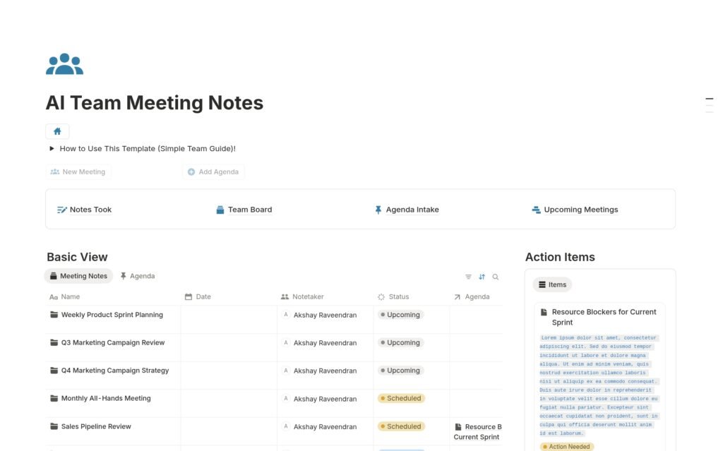 팀 커뮤니케이션을 위한 노션(Notion) 템플릿 추천