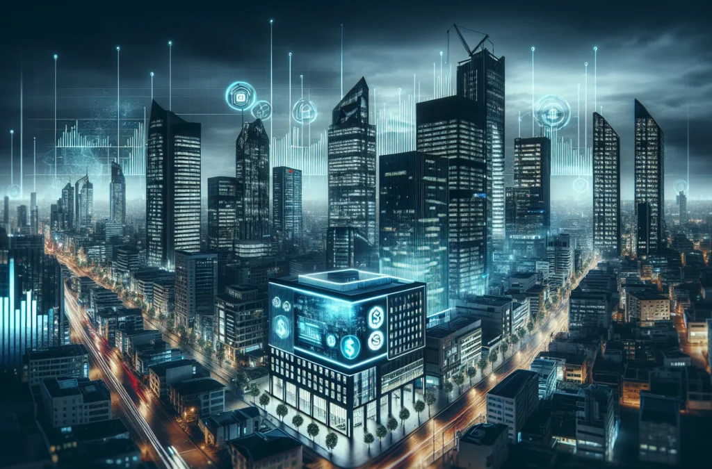 Finance-The-Collapse-of-the-Commercial-Real-Estate-Market-Empty-Skyscrapers-and-Banks-on-Alert